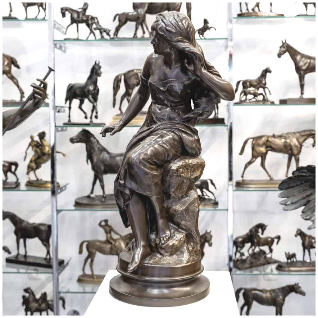 Sculpture – La Vague , Mathurin Moreau (1822-1912) – Bronze 9