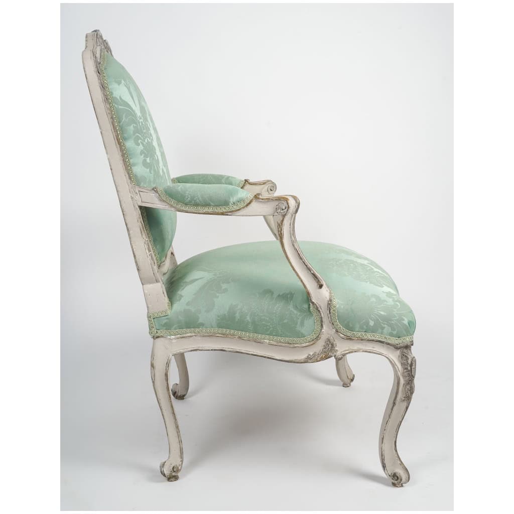 Paire De Fauteuils à La Reine Louis XV. XVIIIème siècle. 6