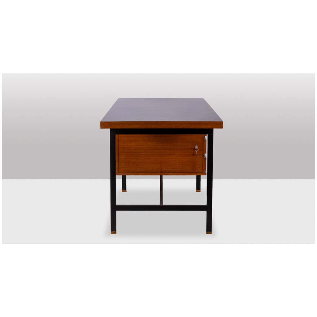 Pierre Guariche. Bureau en teck et métal laqué. Années 1960. LS56631534M 6