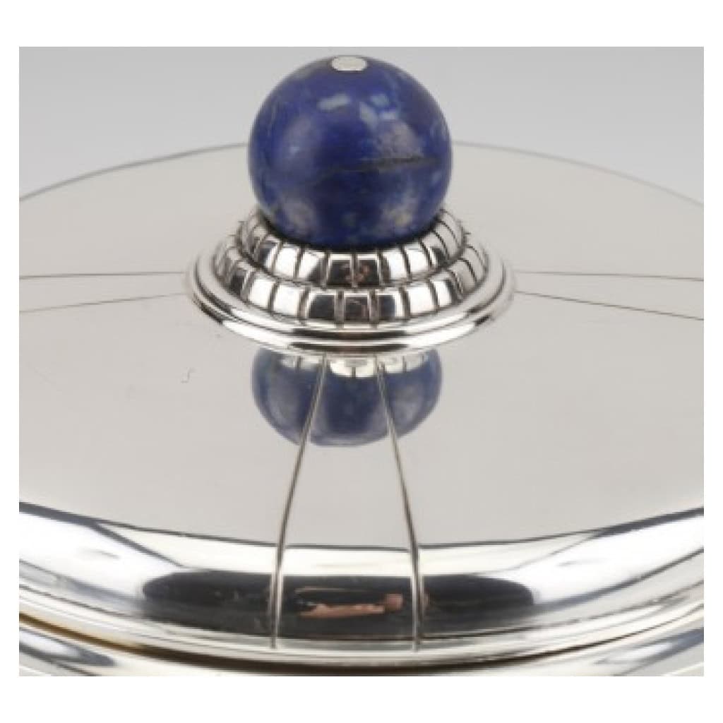 JEAN ELISÉE PUIFORCAT – BOÎTE COUVERTE EN ARGENT ET LAPIS LAZULI, ART DÉCO 10