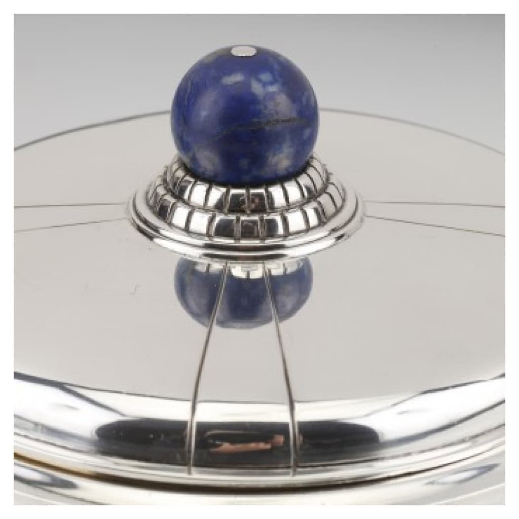 JEAN ELISÉE PUIFORCAT – BOÎTE COUVERTE EN ARGENT ET LAPIS LAZULI, ART DÉCO 9