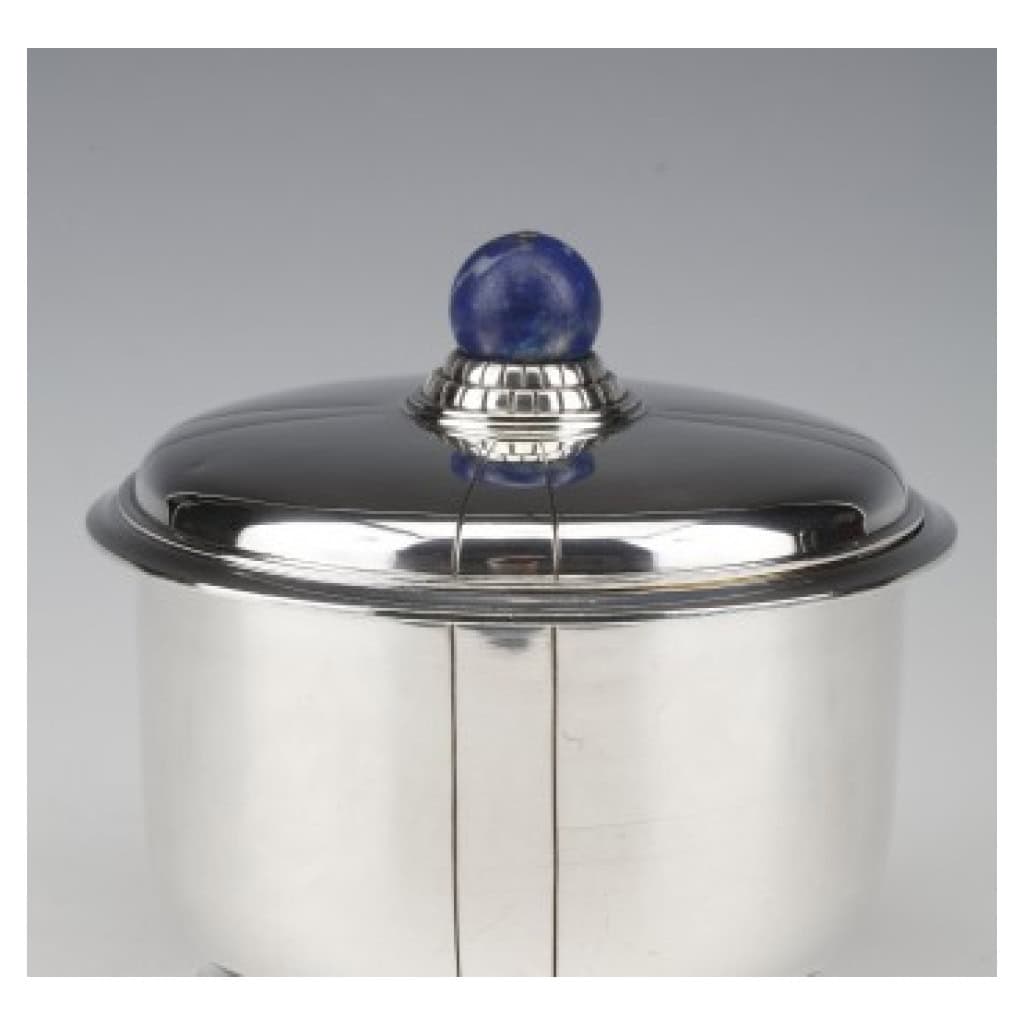 JEAN ELISÉE PUIFORCAT – BOÎTE COUVERTE EN ARGENT ET LAPIS LAZULI, ART DÉCO 25