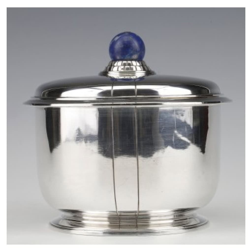 JEAN ELISÉE PUIFORCAT – BOÎTE COUVERTE EN ARGENT ET LAPIS LAZULI, ART DÉCO 24