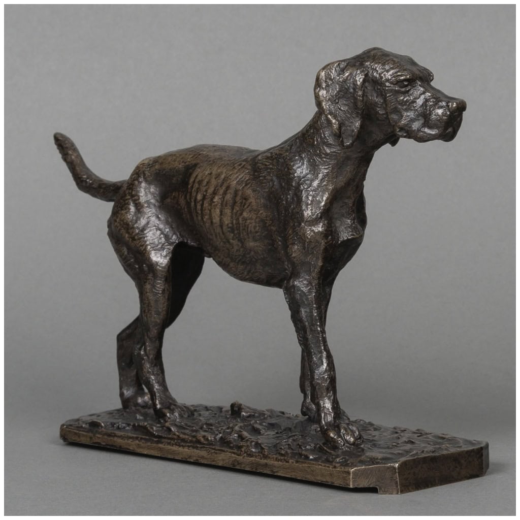 Sculpture – Chien Braque , Christophe Fratin (1801-1864) – Bronze 6