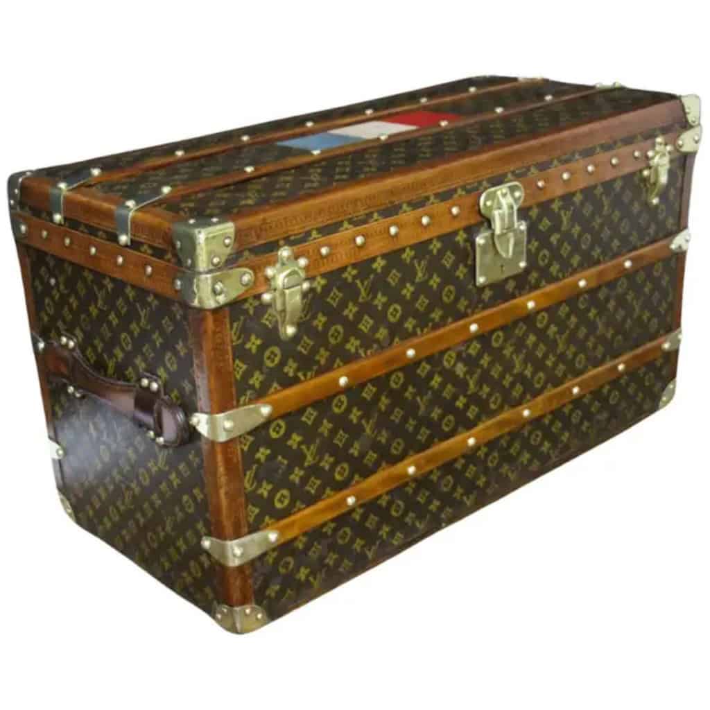 Malle Louis Vuitton ancienne, malle courrier Vuitton 80cm 3