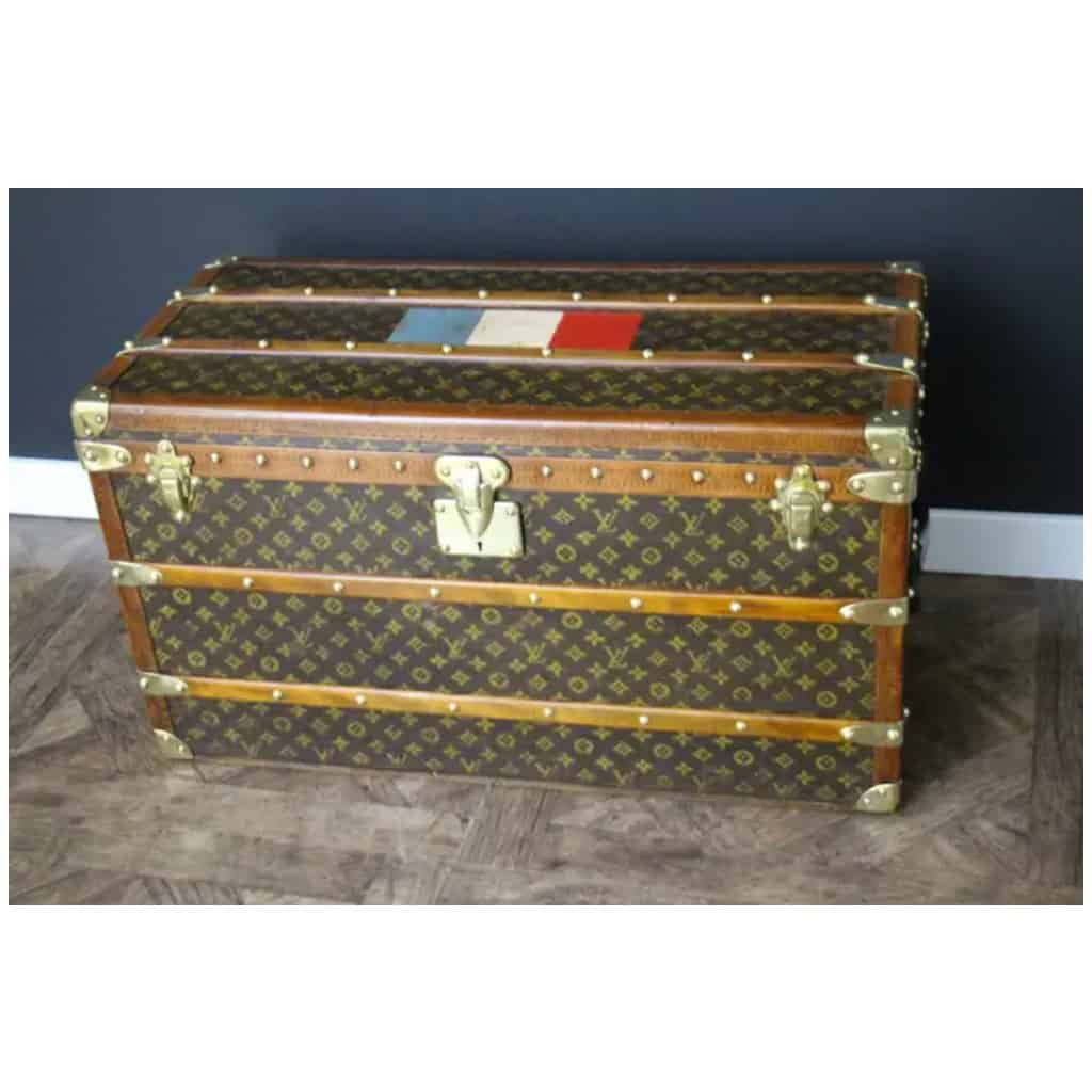 Malle Louis Vuitton ancienne, malle courrier Vuitton 80cm 19