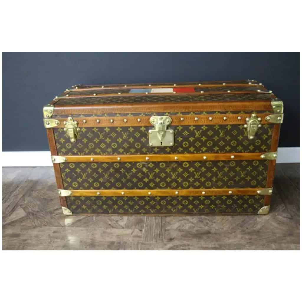 Malle Louis Vuitton ancienne, malle courrier Vuitton 80cm 4