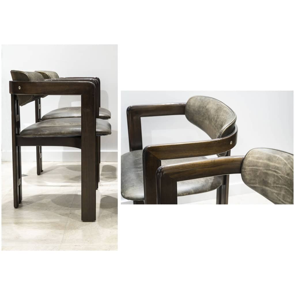 Paire De Chaises Fauteuils Pamplona De Savini – Edition Pozzi 4