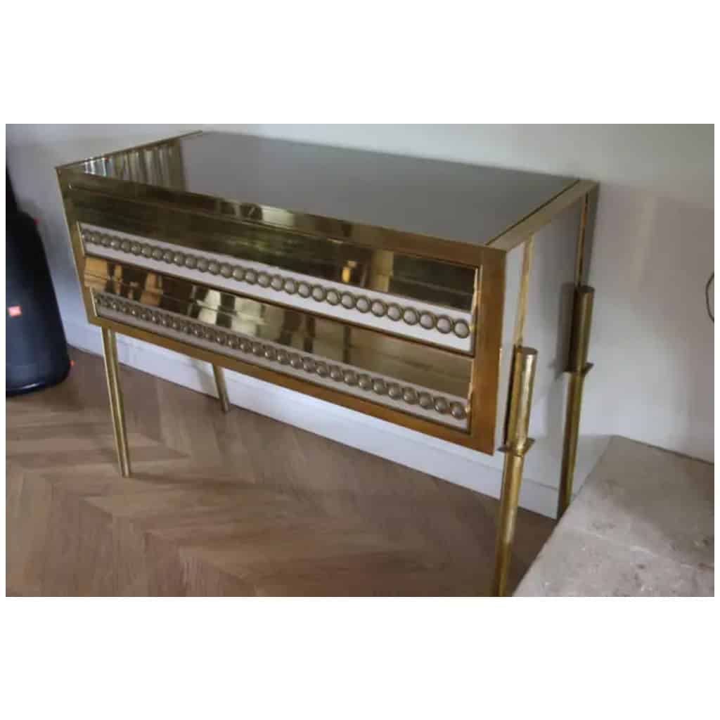 Commode en verre de Murano beige et gris teinté, console en verre de Murano 7