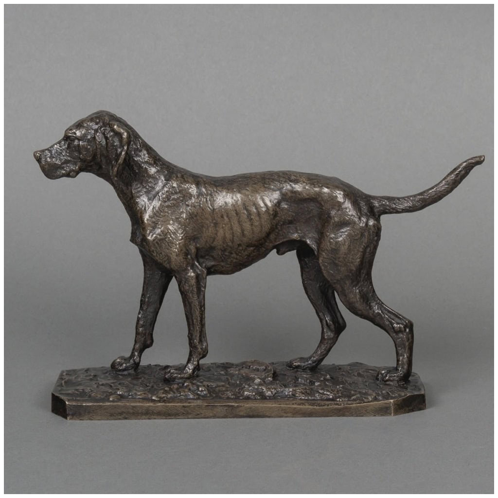 Sculpture – Chien Braque , Christophe Fratin (1801-1864) – Bronze 3