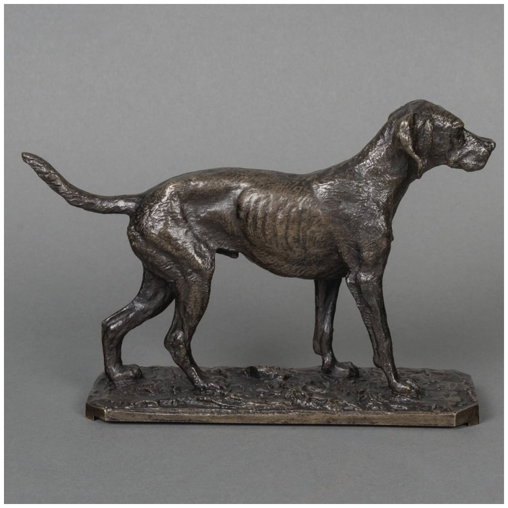 Sculpture – Chien Braque , Christophe Fratin (1801-1864) – Bronze 5
