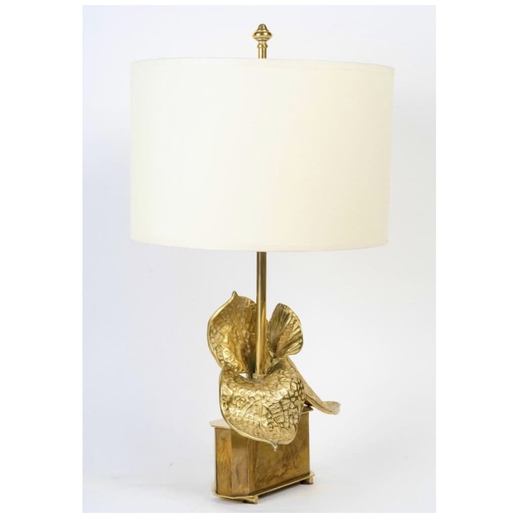 1960 Lampe en bronze et laiton Maison Charles 4