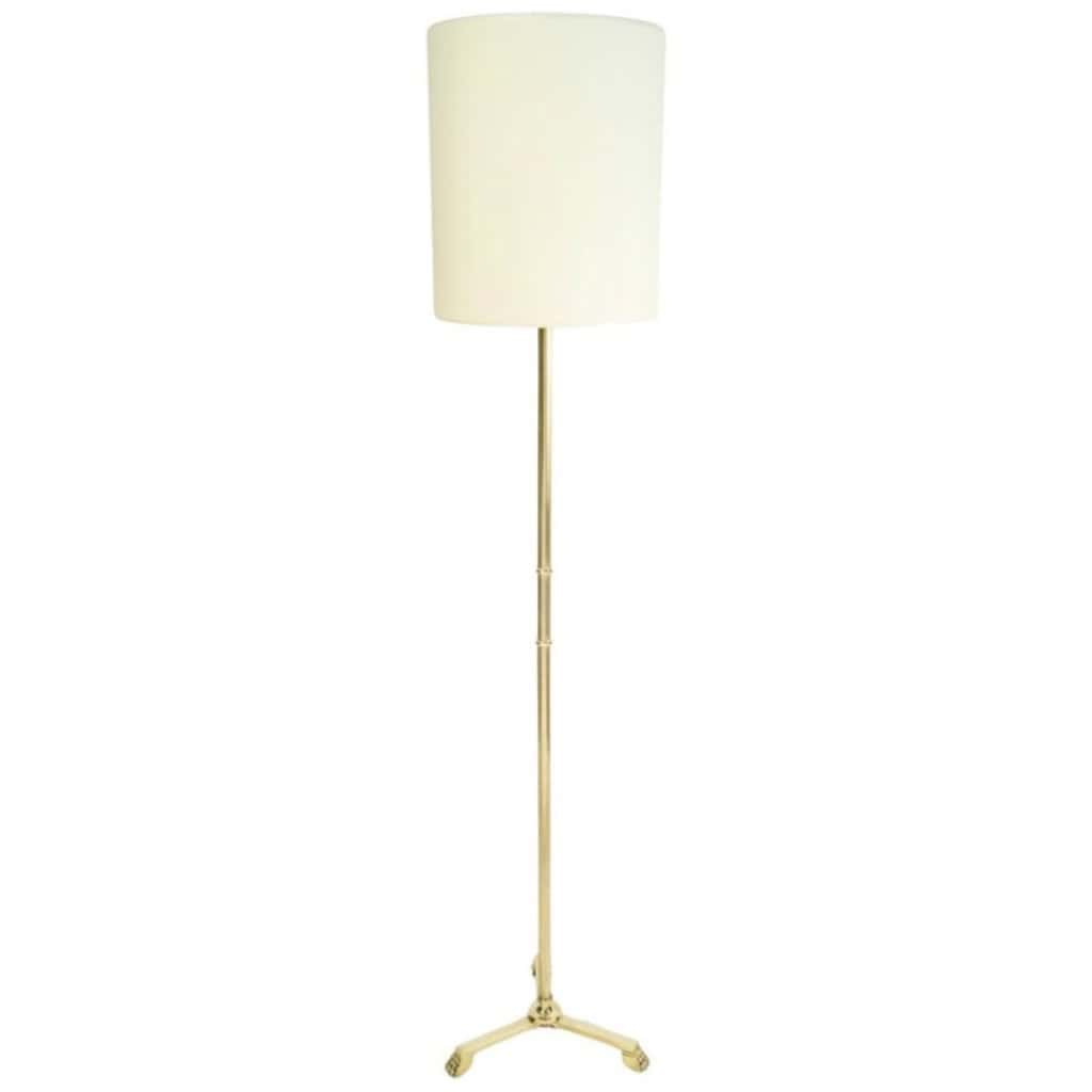 1960 Paire de lampadaires en bronze doré Maison Baguès 5