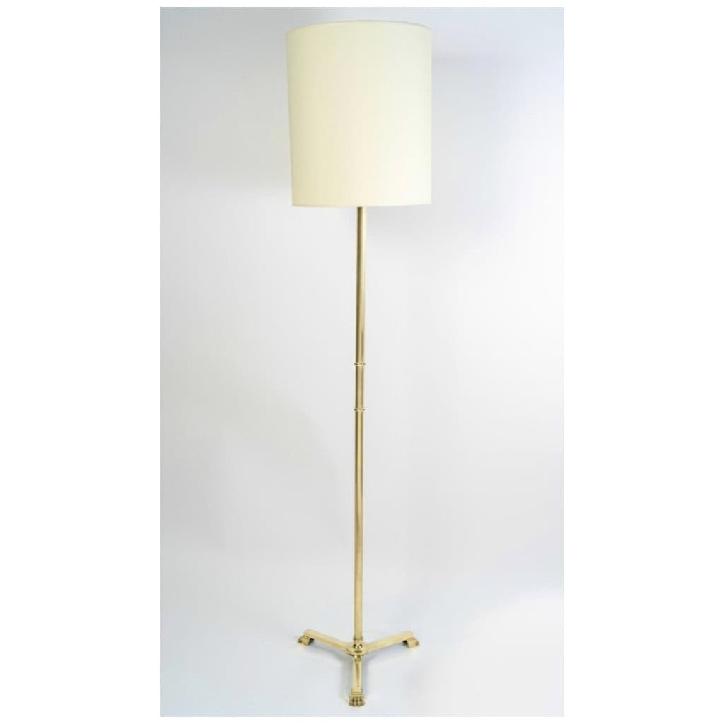 1960 Paire de lampadaires en bronze doré Maison Baguès 6