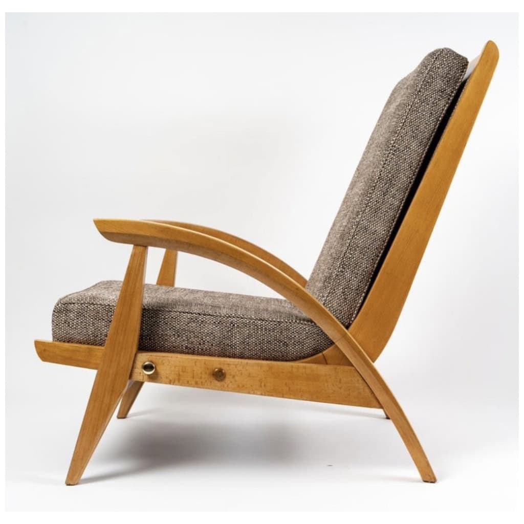 Paire de fauteuils réglables Guy Besnard, FreeSpan, 1950 5