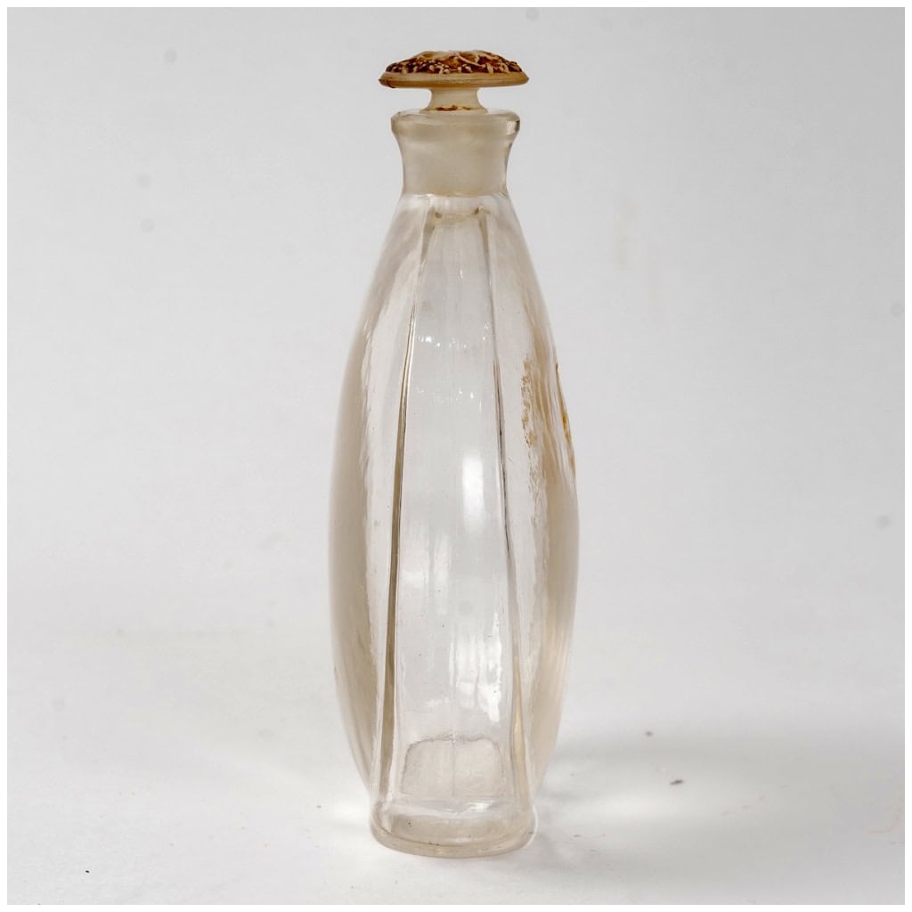 1920 René Lalique – Flacon l’Amour Dans Le Cœur Verre Blanc Patiné Sépia Pour Arys 5