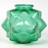 1927 René Lalique – Vase Champagne Verre Vert Emeraude 10