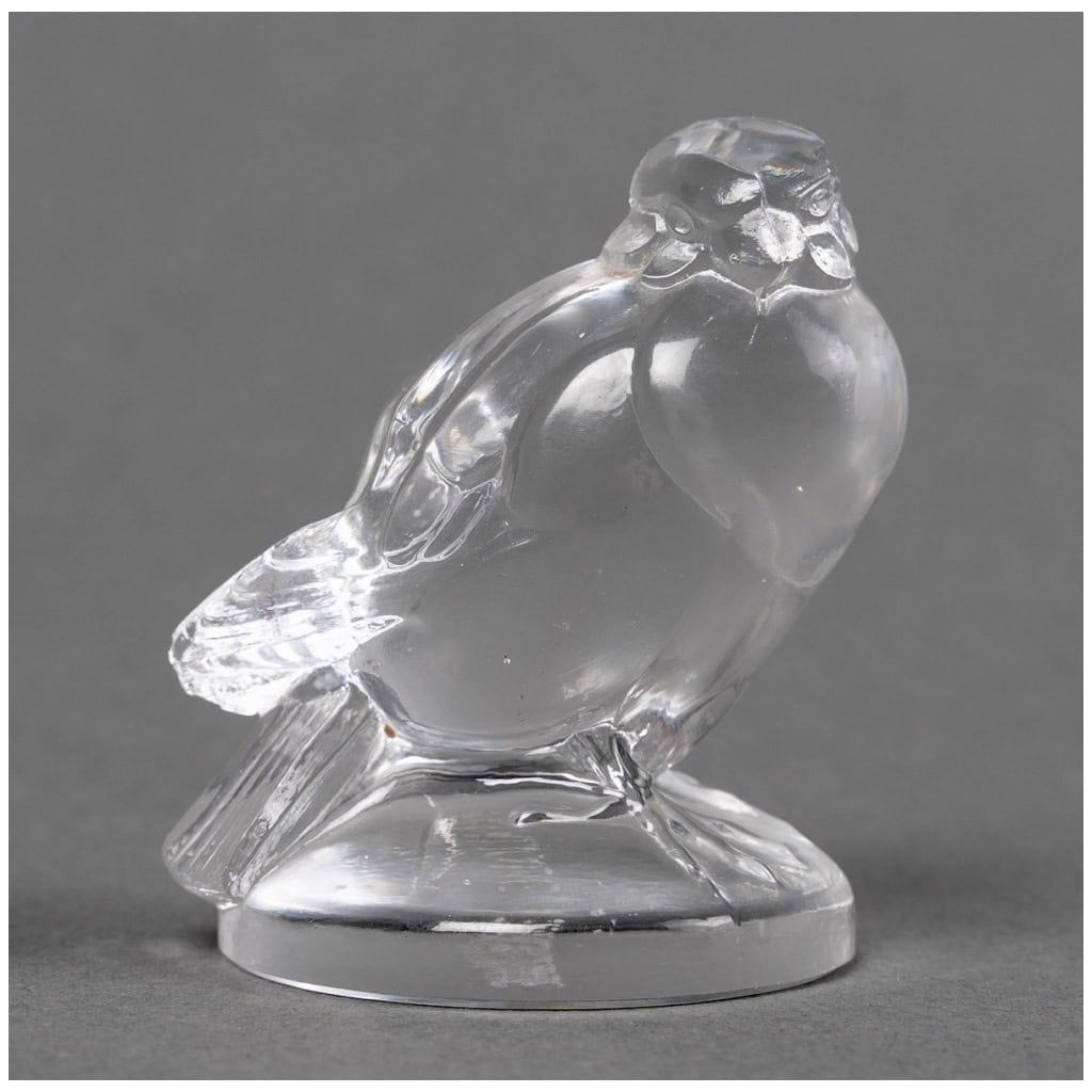 1925 René Lalique – Cachet Moineau Verre Blanc 3