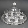 1931 René Lalique – Service Thomery Verre Blanc – 6 Verres, 1 Carafe, 1 Plateau 14