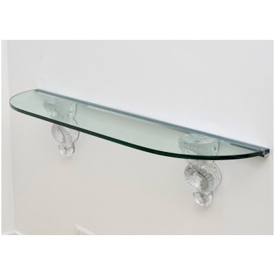 Marc Lalique – Console Double Séville Cristal Blanc