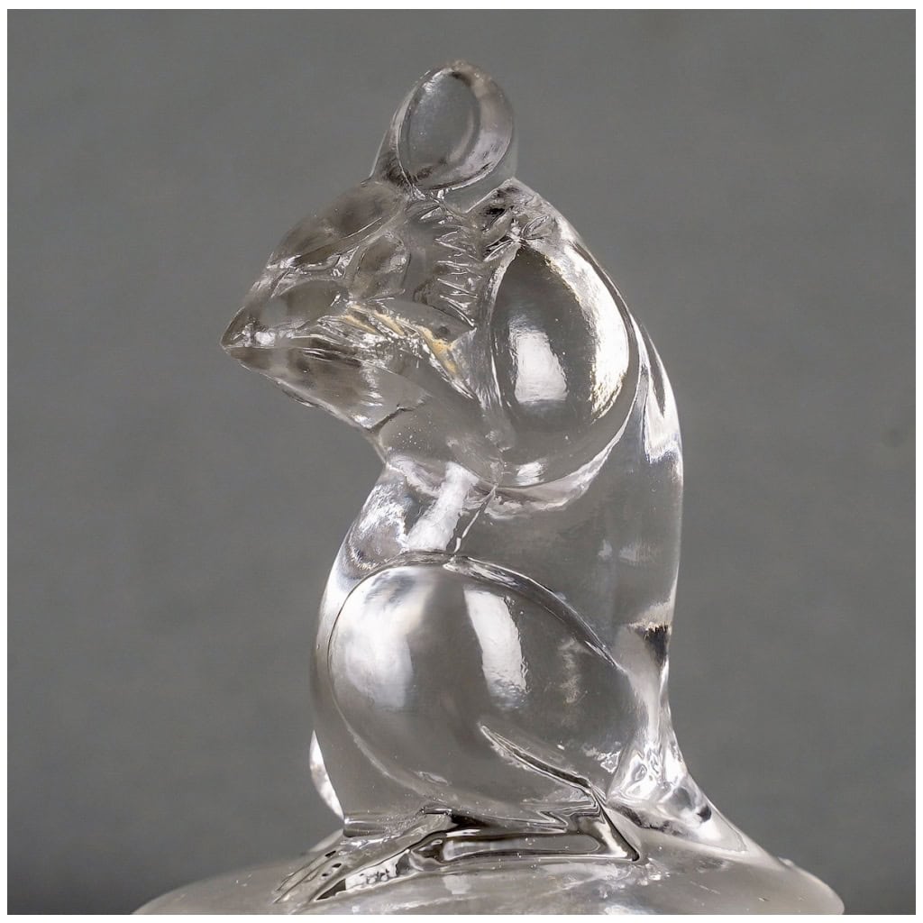 1925 René Lalique – Cachet Souris Verre Blanc 5