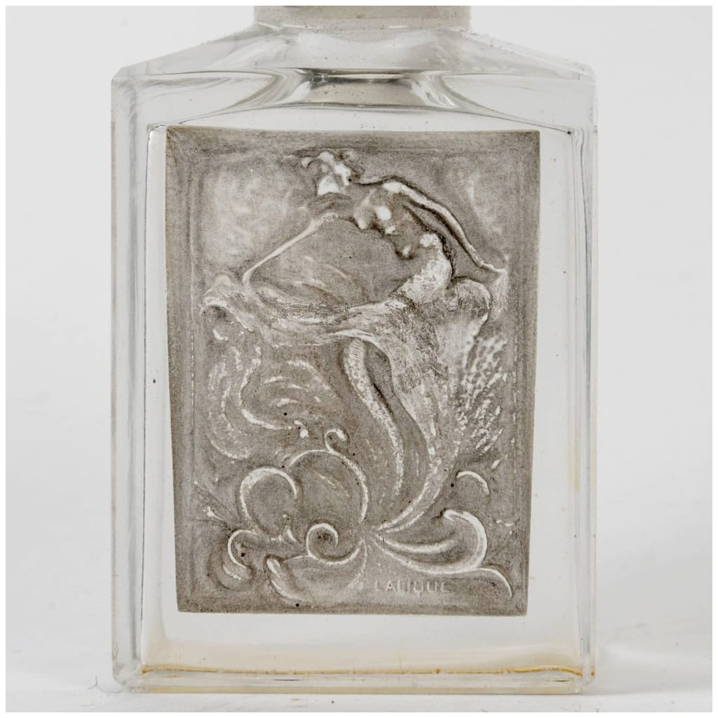 1911 René Lalique – Flacon l’Effleurt Verre Blanc Patiné Gris Pour Coty 5