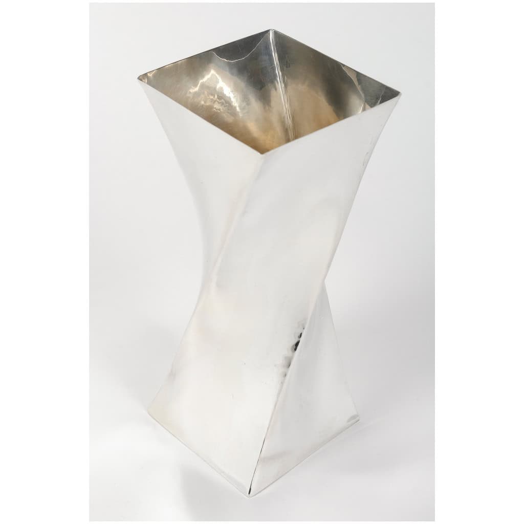 B. ZANOVELLO – VASE EN ARGENT MASSIF « MONTECARLO » ITALIE XXE 3