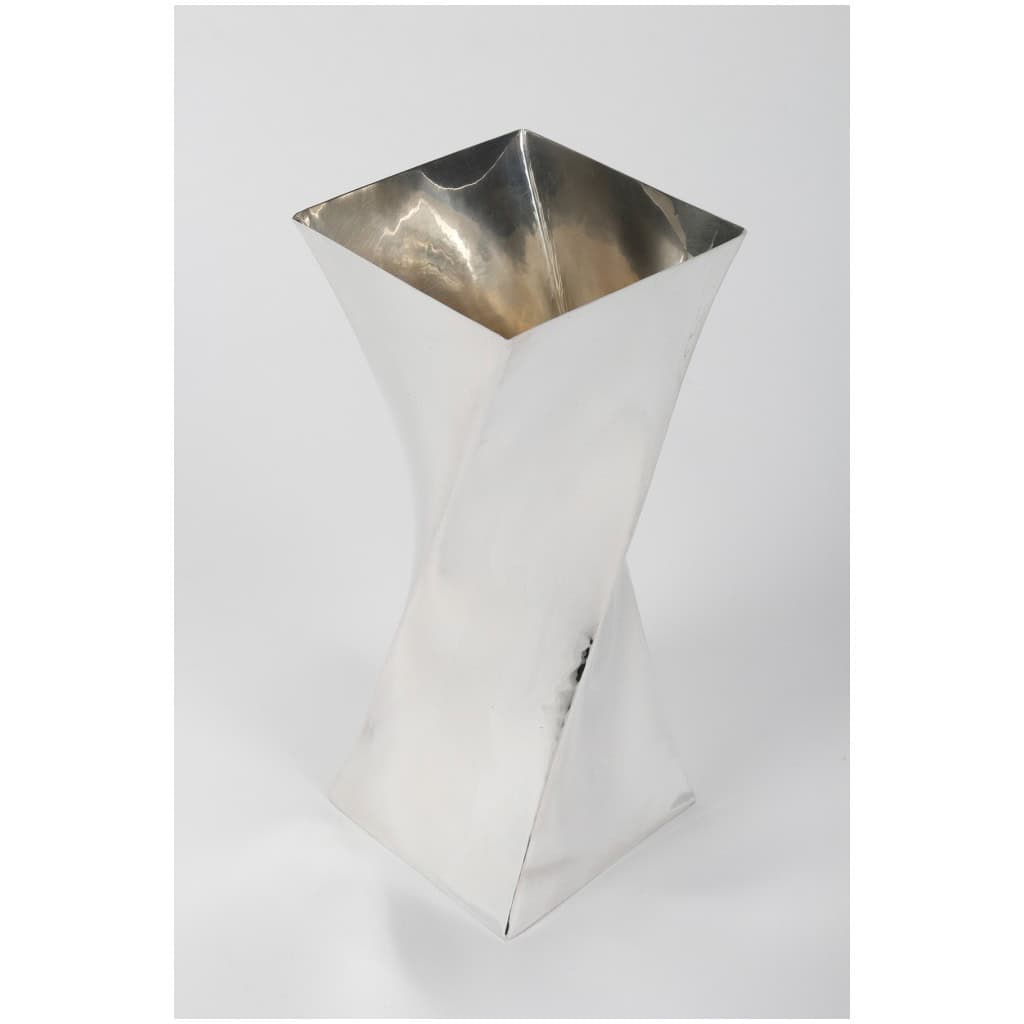 B. ZANOVELLO – VASE EN ARGENT MASSIF « MONTECARLO » ITALIE XXE 4