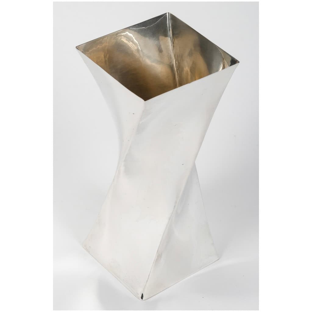 B. ZANOVELLO – VASE EN ARGENT MASSIF « MONTECARLO » ITALIE XXE 7