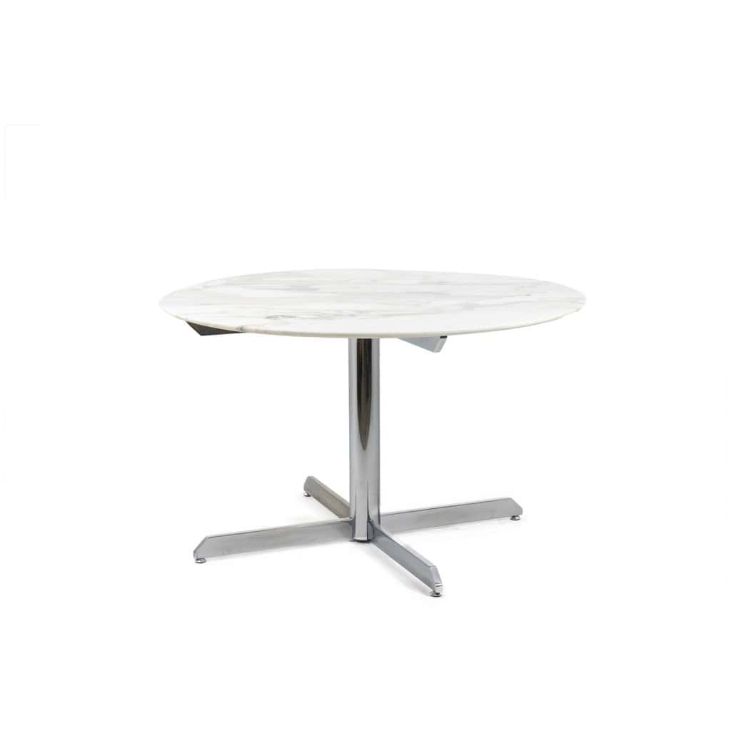 Florence Knoll pour Knoll. Table en marbre et métal chromé. Circa 1960. LS58341208U 3