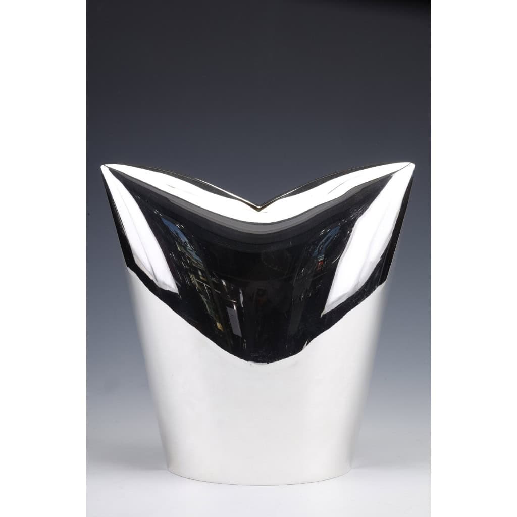 GABRIEL DE VECCHI – VASE EN ARGENT MASSIF DESIGN ITALIEN XXÈ 4