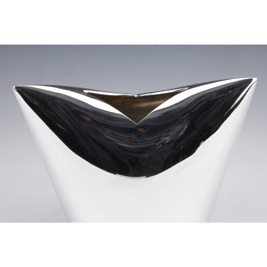 GABRIEL DE VECCHI – VASE EN ARGENT MASSIF DESIGN ITALIEN XXÈ 7