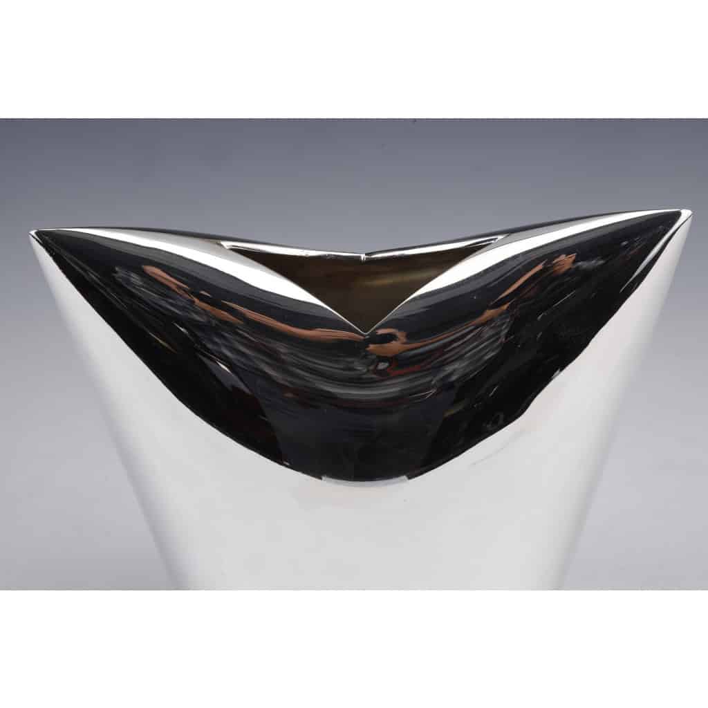 GABRIEL DE VECCHI – VASE EN ARGENT MASSIF DESIGN ITALIEN XXÈ 19