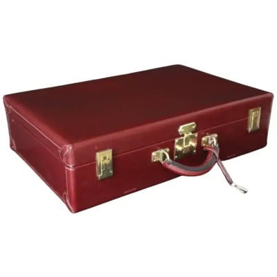Valise Hermès en cuir rouge 53 cm, Malle Hermès, Bagages Hermès