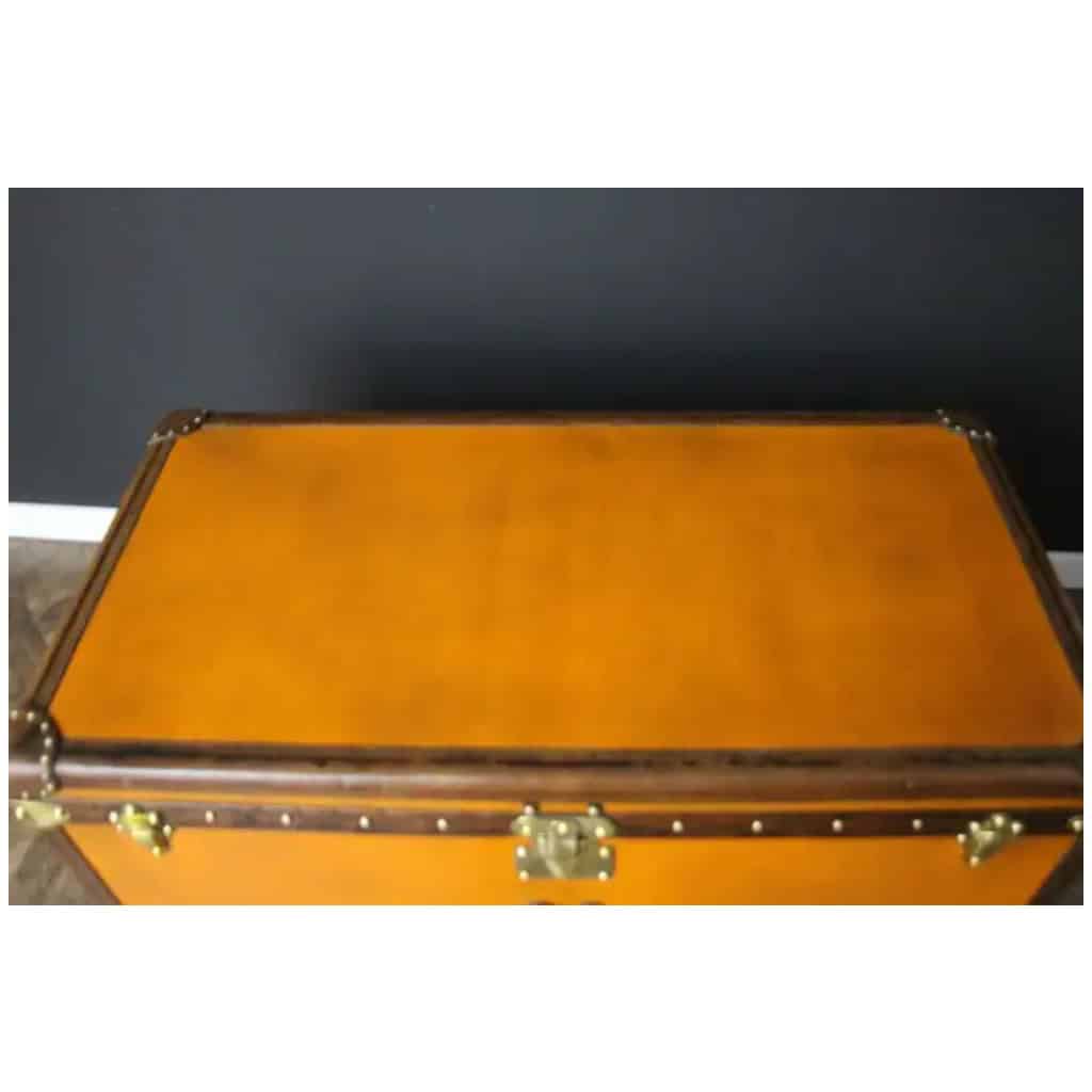 Malle Louis Vuitton 110 cm orange, malle courrier Vuitton orange 15