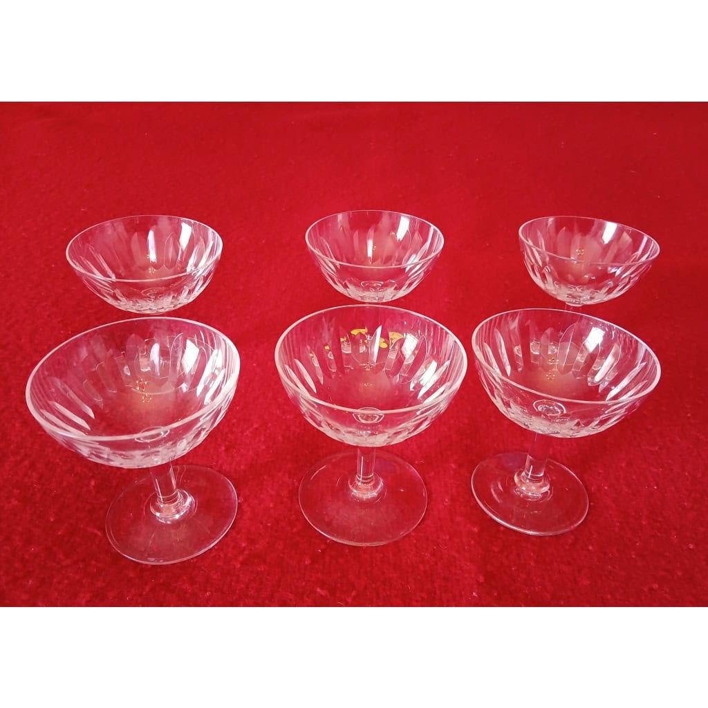 6 COUPES À CHAMPAGNE BACCARAT modèle Cassino(prix à la pièce) 3