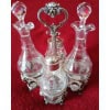 SERVITEUR DE TABLE EN ARGENT MASSIF GARNI DE FLACONS EN CRISTAL 13