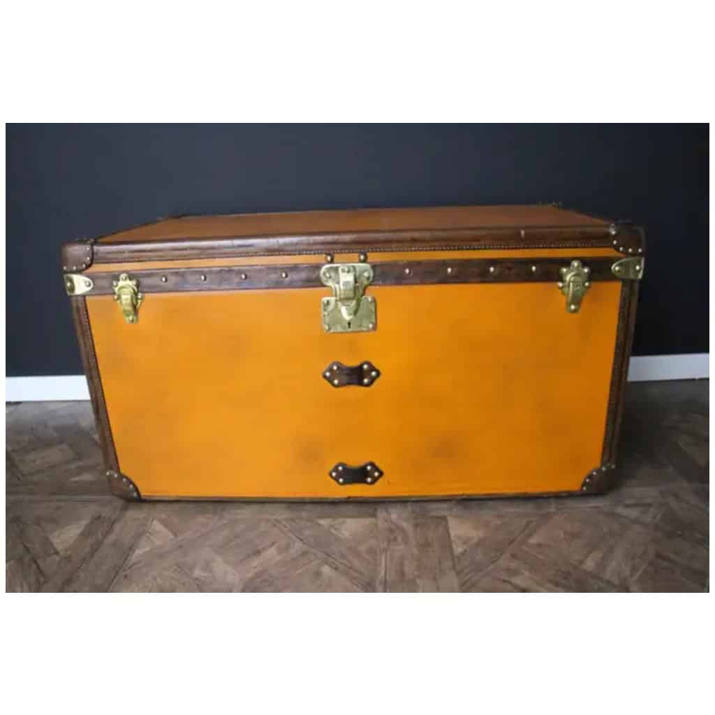 Malle Louis Vuitton 110 cm orange, malle courrier Vuitton orange 6