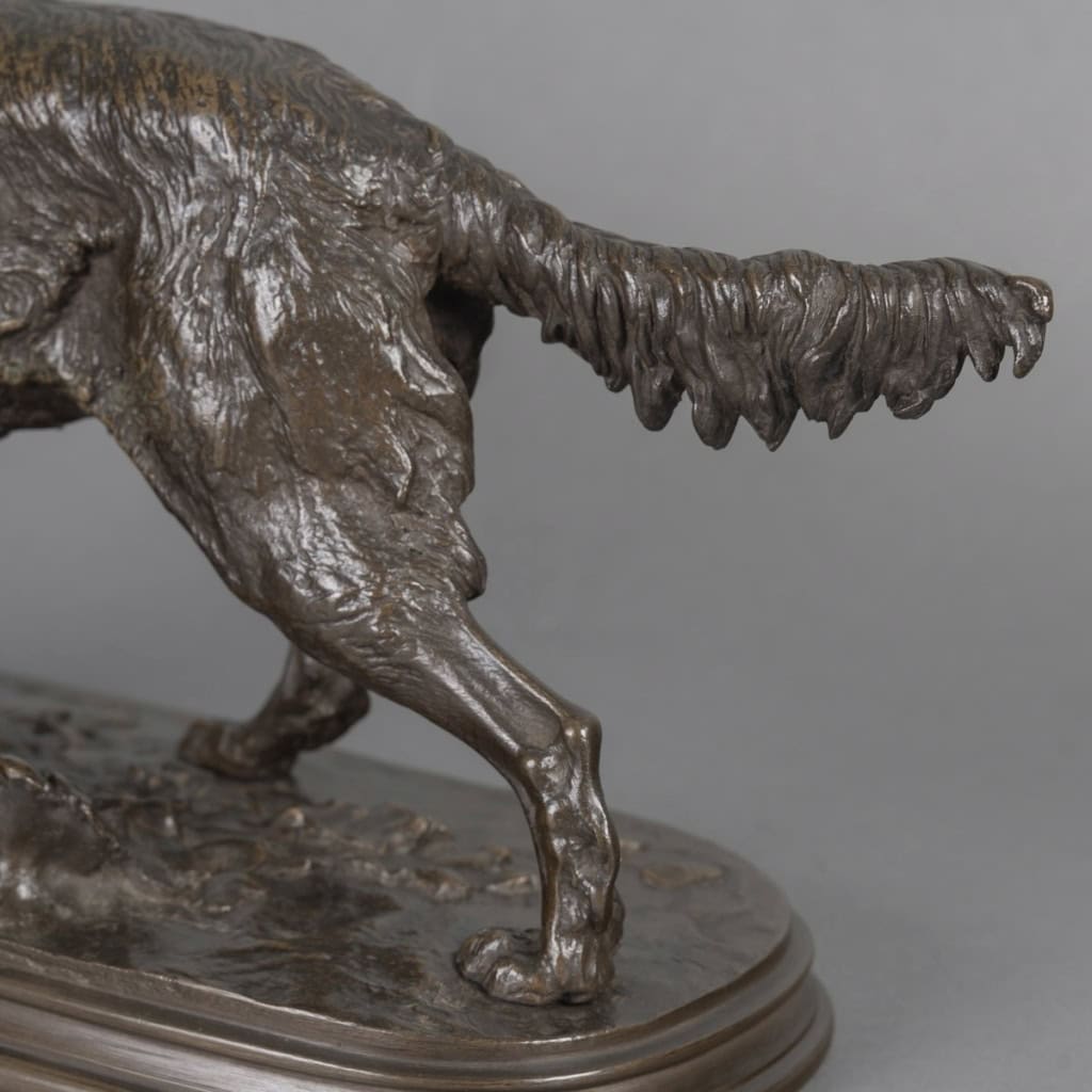 Sculpture – Chien Épagneul Français Fabio N°2 , Pierre – Jules Mêne (1810-1879) – Bronze 8