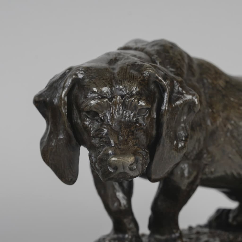 Sculpture Bronze – Basset Assis , Antoine – Louis Barye (1795-1875) 10