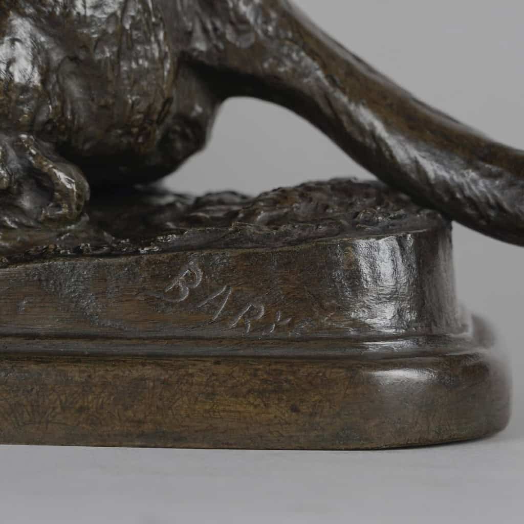 Sculpture Bronze – Basset Assis , Antoine – Louis Barye (1795-1875) 12