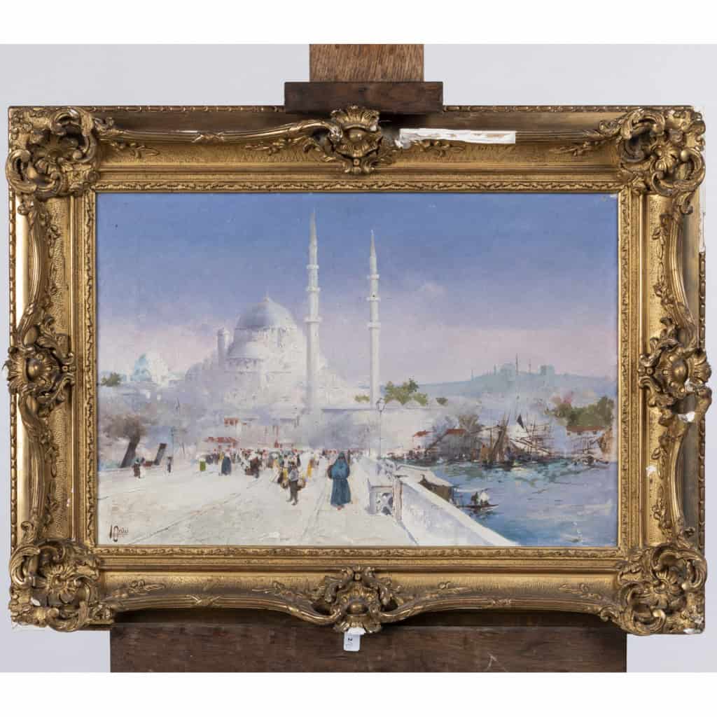 Manuel Orazi (1860-1934), Paire de paysages d’Istambul, XXe 10