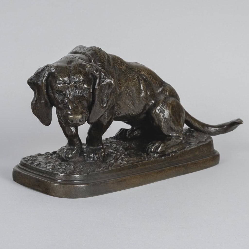 Sculpture Bronze – Basset Assis , Antoine – Louis Barye (1795-1875) 4