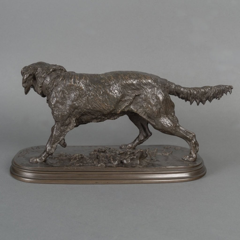 Sculpture – Chien Épagneul Français Fabio N°2 , Pierre – Jules Mêne (1810-1879) – Bronze 7