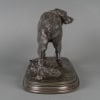 Sculpture – Chien Épagneul Français Fabio N°2 , Pierre – Jules Mêne (1810-1879) – Bronze 18