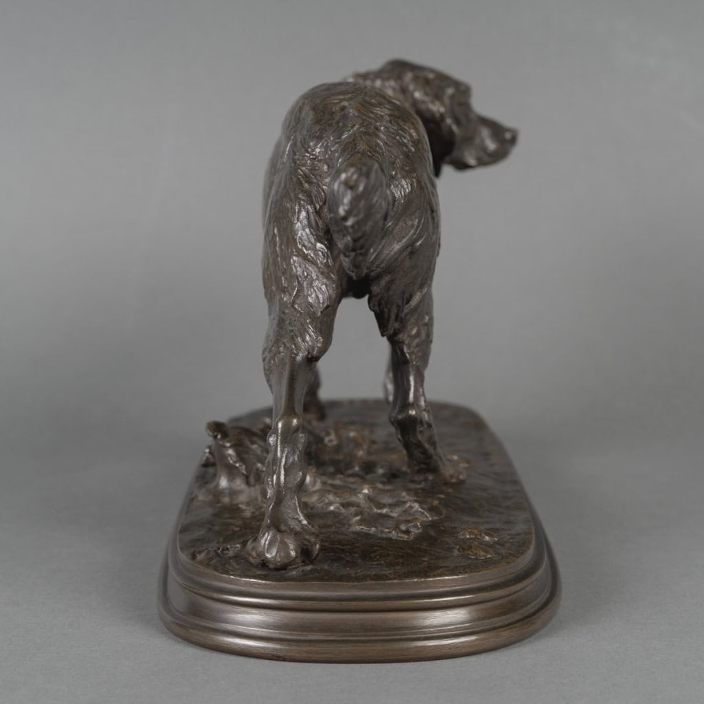 Sculpture – Chien Épagneul Français Fabio N°2 , Pierre – Jules Mêne (1810-1879) – Bronze 9