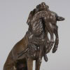 Sculpture – Chien Tenant Un Lièvre Dans La Gueule , Ferdinand Pautrot (1832 – 1874) – Bronze 13