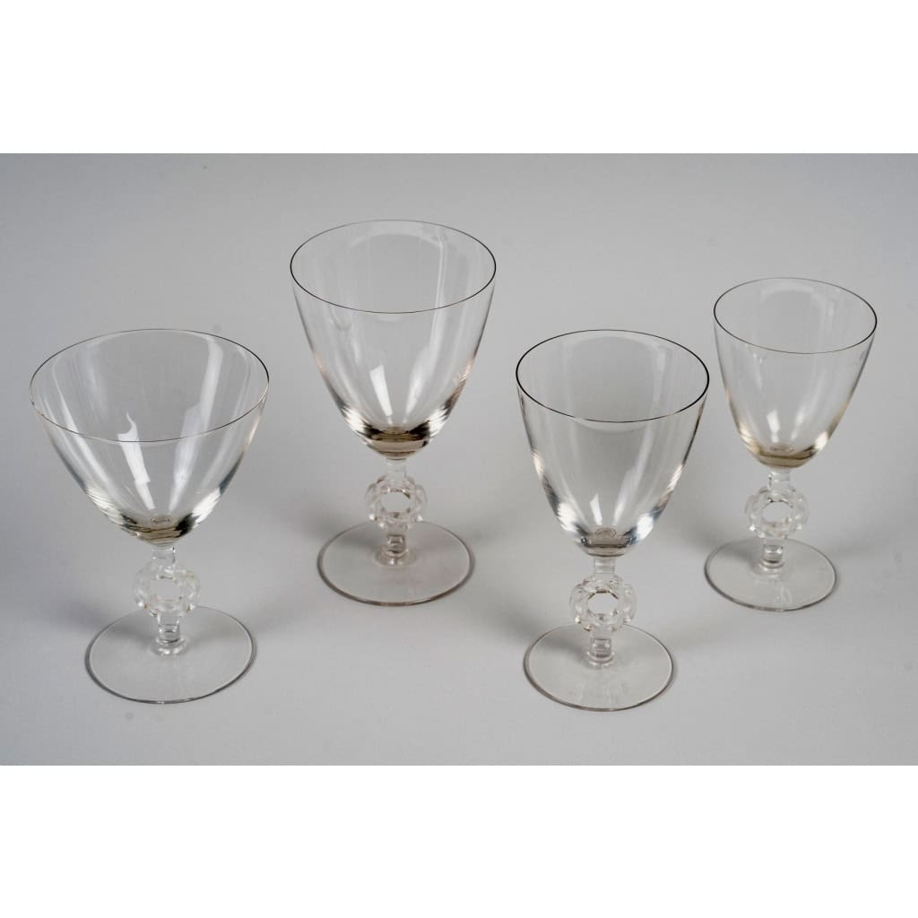 1926 René Lalique – Service Ribeauvillé Etoile De David Verre Blanc – 60 Pièces 4