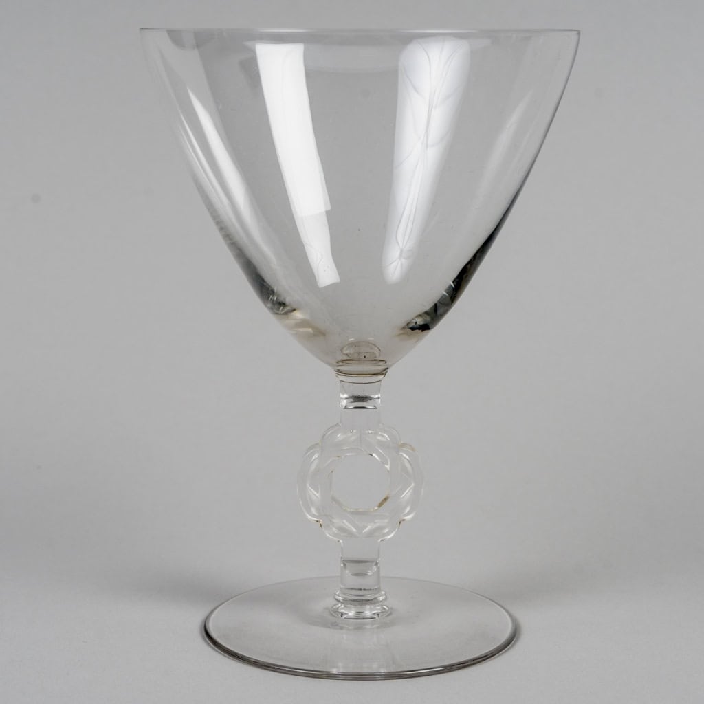 1926 René Lalique – Service Ribeauvillé Etoile De David Verre Blanc – 60 Pièces 7