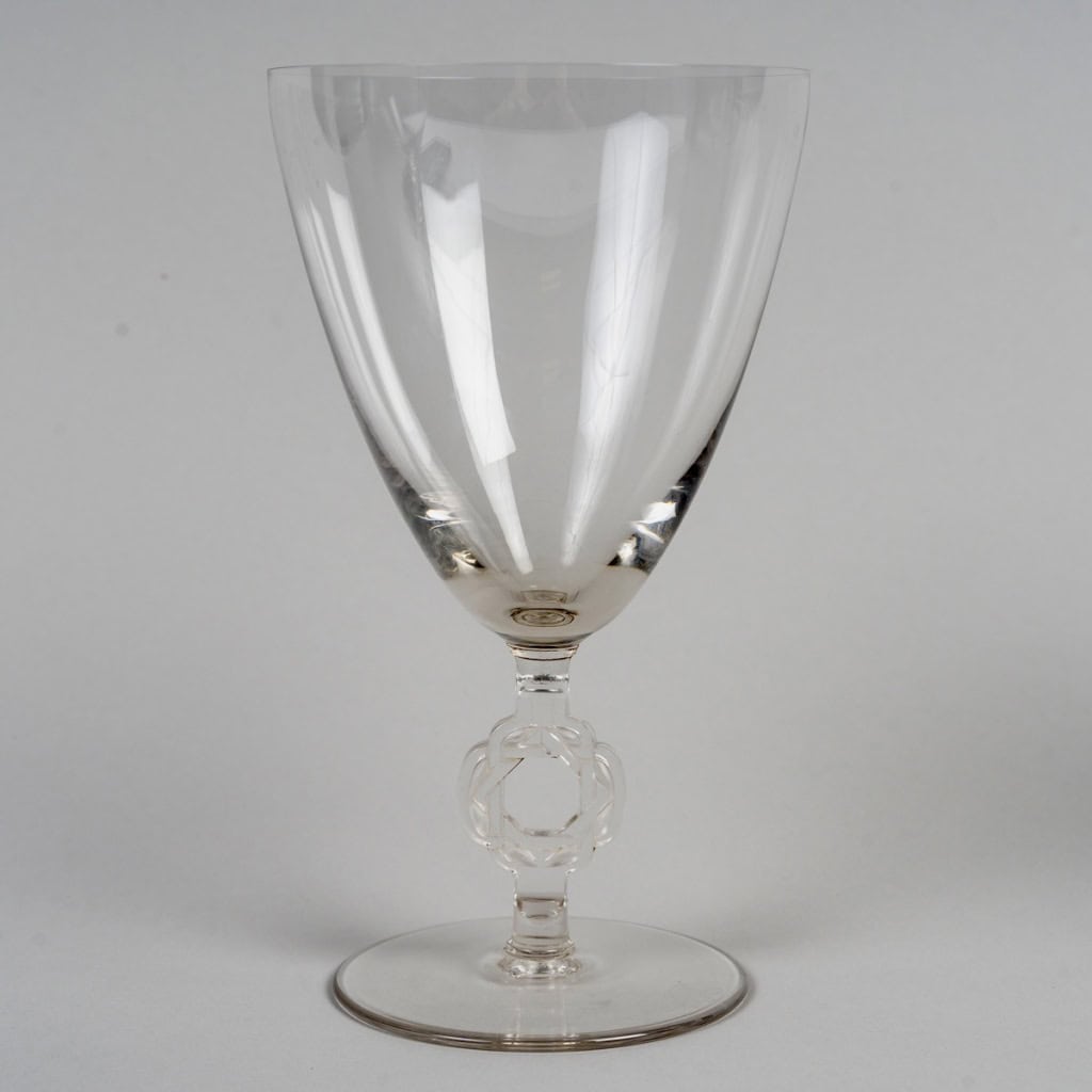 1926 René Lalique – Service Ribeauvillé Etoile De David Verre Blanc – 60 Pièces 8